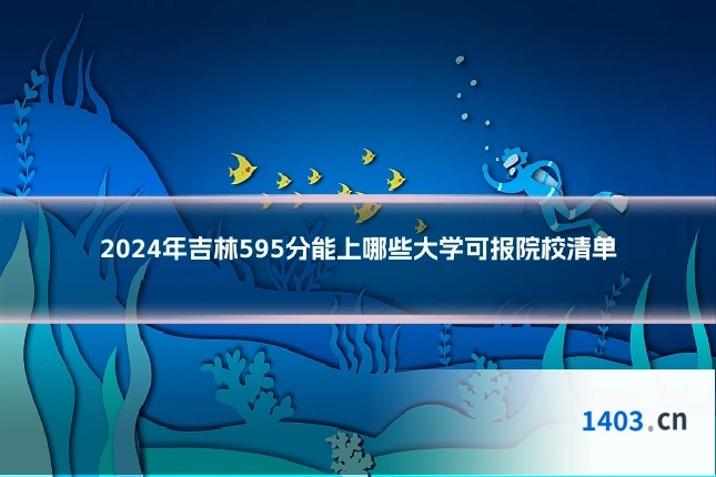 2024年吉林595分能上哪些大学可报院校清单