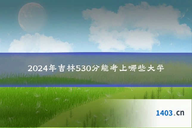 2024年吉林530分能考上哪些大学