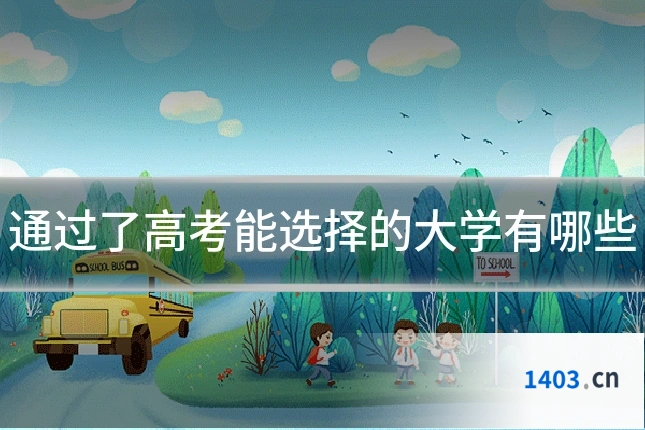 通过了高考能选择的大学有哪些