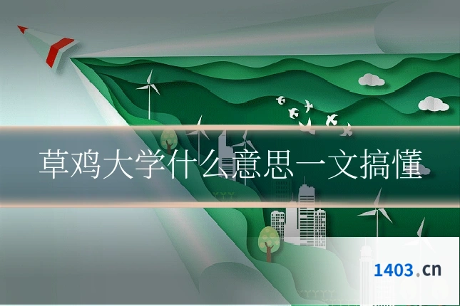 草鸡大学什么意思一文搞懂