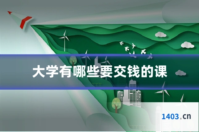 大学有哪些要交钱的课