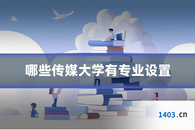 哪些传媒大学有专业设置