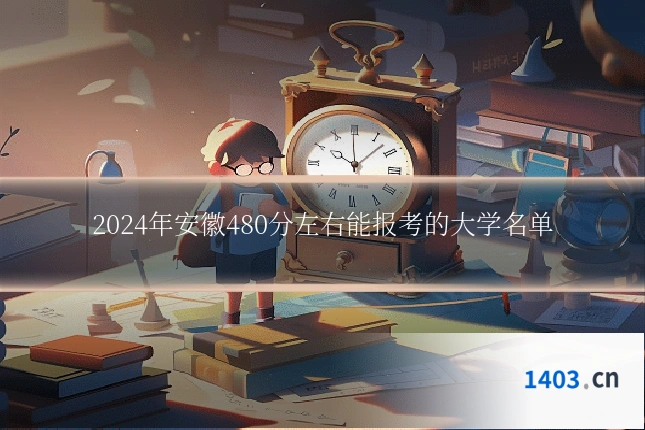 2024年安徽480分左右能报考的大学名单