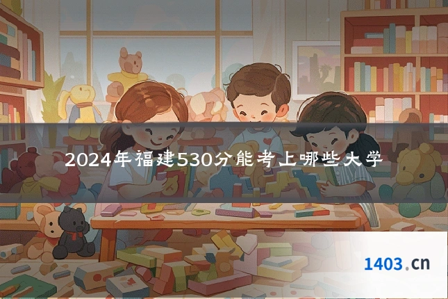 2024年福建530分能考上哪些大学