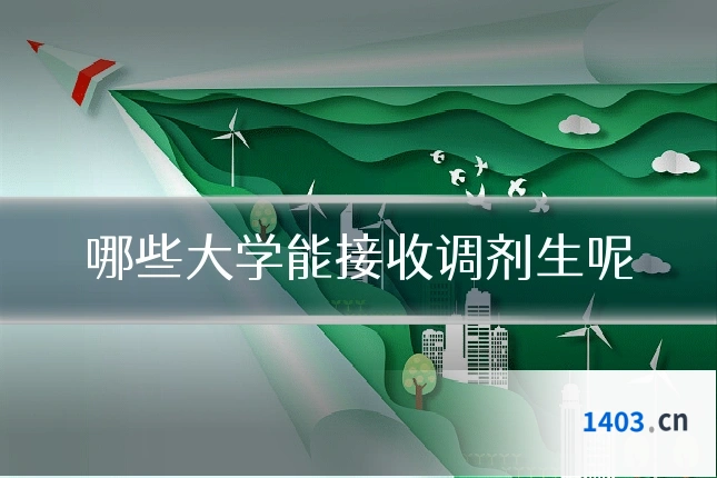 哪些大学能接收调剂生呢