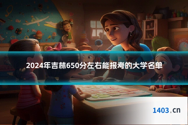 2024年吉林650分左右能报考的大学名单