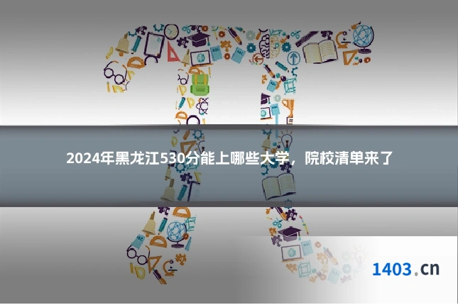 2024年黑龙江530分能上哪些大学，院校清单来了