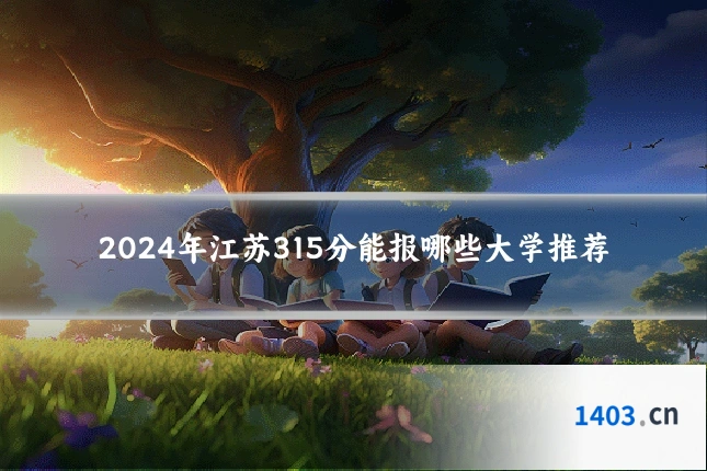 2024年江苏315分能报哪些大学推荐