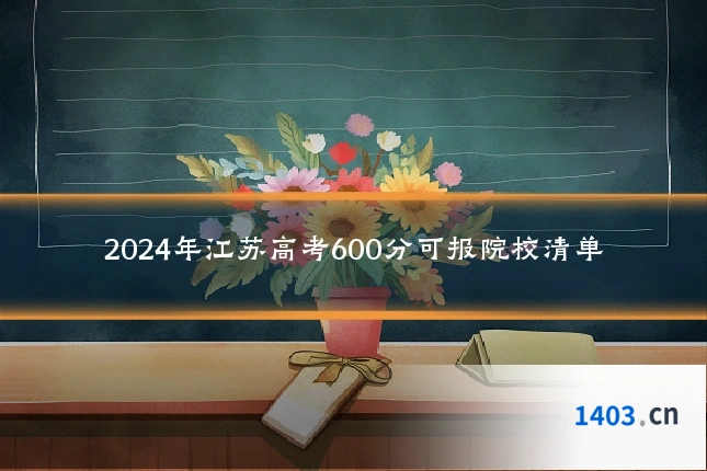 2024年江苏高考600分可报院校清单