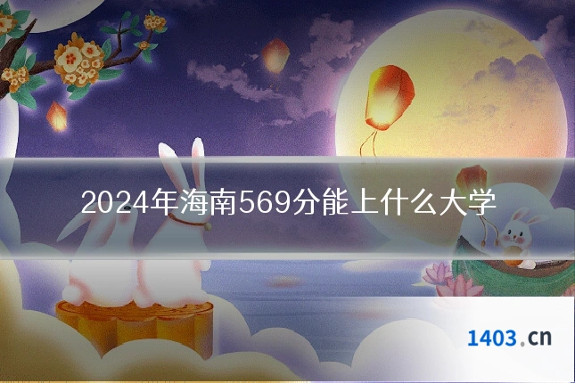 2024年海南569分能上什么大学