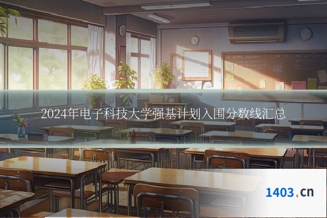 2024年电子科技大学强基计划入围分数线汇总