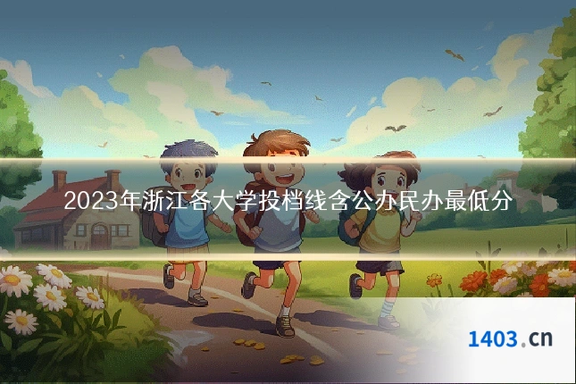 2023年浙江各大学投档线含公办民办最低分