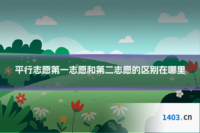 平行志愿第一志愿和第二志愿的区别在哪里