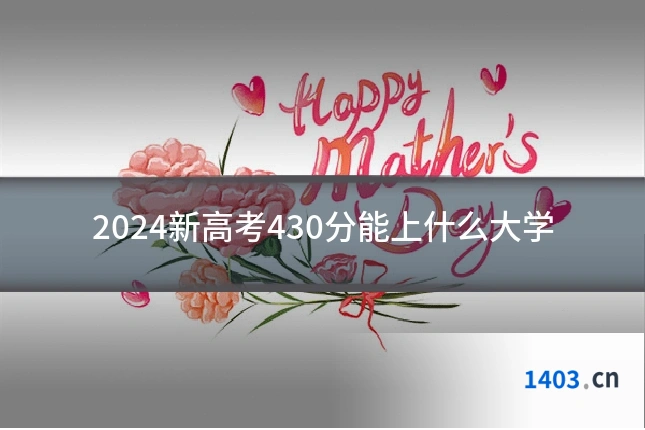2024新高考430分能上什么大学