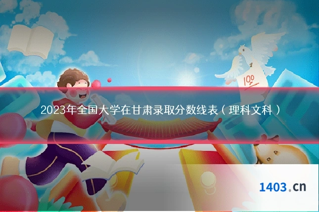 2023年全国大学在甘肃录取分数线表（理科文科）