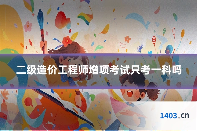 二级造价工程师增项考试只考一科吗