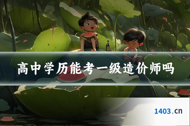 高中学历能考一级造价师吗