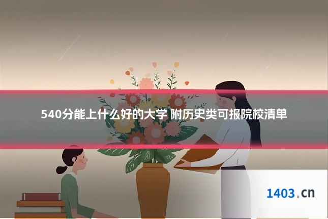 540分能上什么好的大学 附历史类可报院校清单