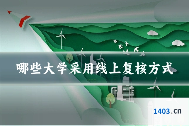 哪些大学采用线上复核方式