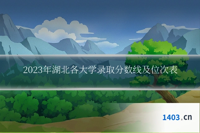 2023年湖北各大学录取分数线及位次表