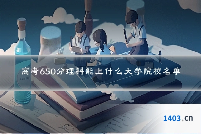 高考650分理科能上什么大学院校名单