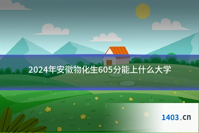 2024年安徽物化生605分能上什么大学