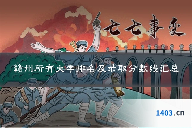赣州所有大学排名及录取分数线汇总