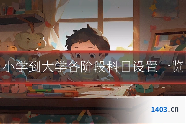 小学到大学各阶段科目设置一览