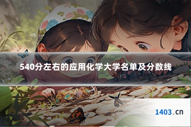 540分左右的应用化学大学名单及分数线