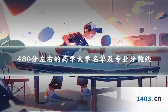 480分左右的药学大学名单及专业分数线