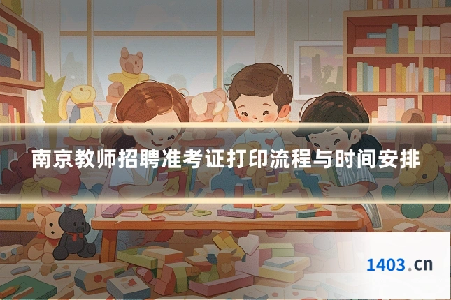 南京教师招聘准考证打印流程与时间安排
