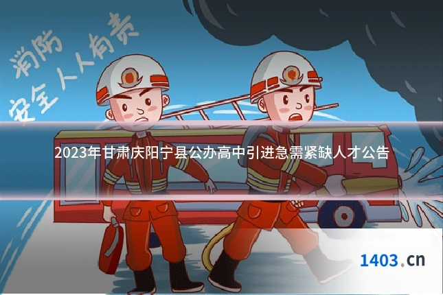 2023年甘肃庆阳宁县公办高中引进急需紧缺人才公告