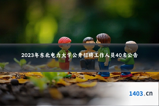 2023年东北电力大学公开招聘工作人员40名公告