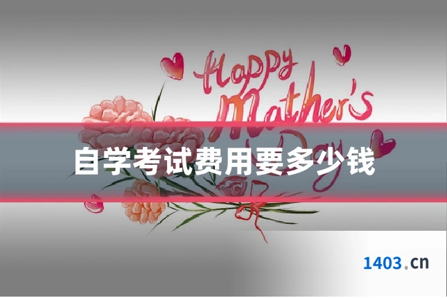 自学考试费用要多少钱