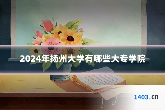2024年扬州大学有哪些大专学院