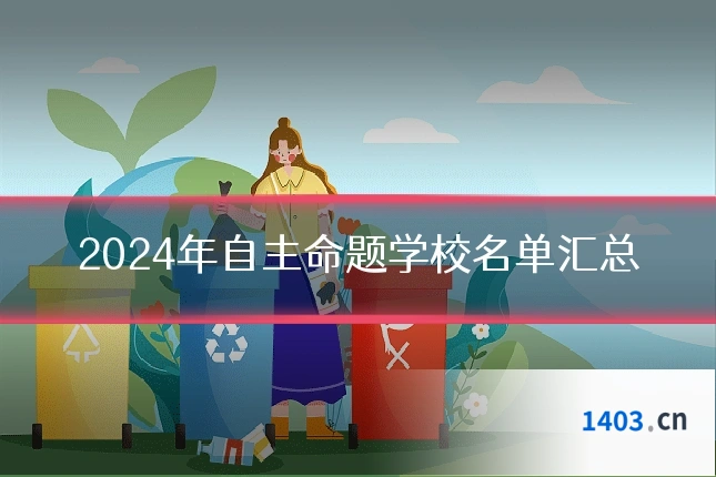 2024年自主命题学校名单汇总