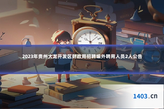 2023年贵州大龙开发区财政局招聘编外聘用人员2人公告