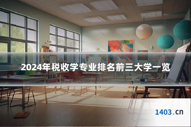 2024年税收学专业排名前三大学一览