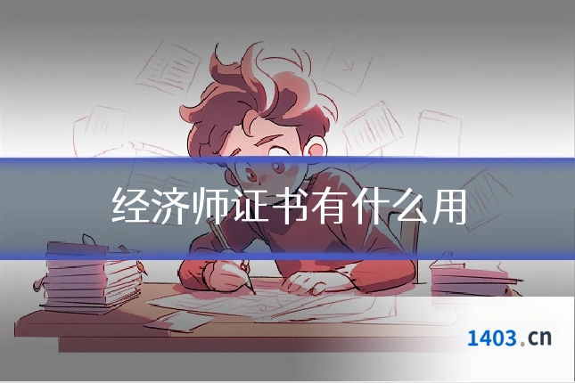 经济师证书有什么用