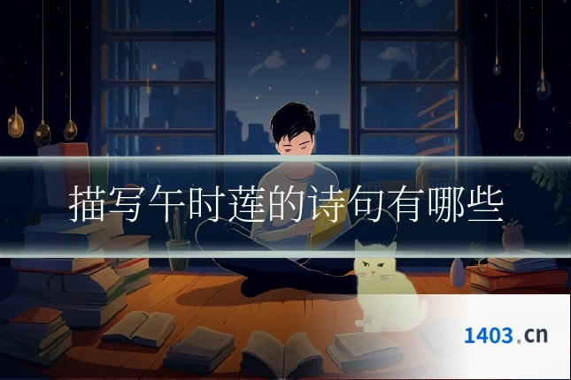 描写午时莲的诗句有哪些