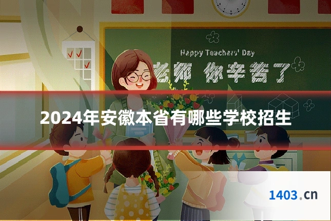 2024年安徽本省有哪些学校招生