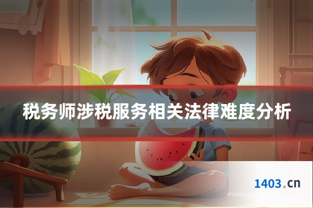 税务师涉税服务相关法律难度分析