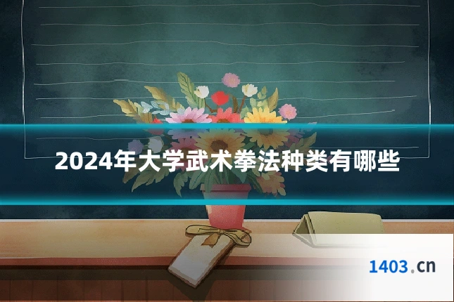 2024年大学武术拳法种类有哪些