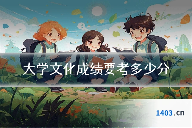 大学文化成绩要考多少分