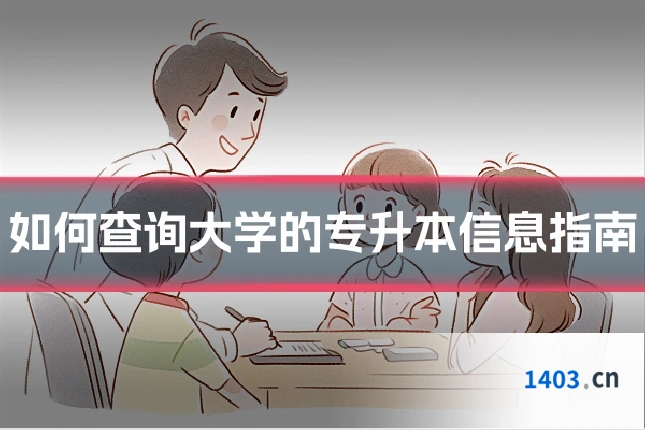 如何查询大学的专升本信息指南