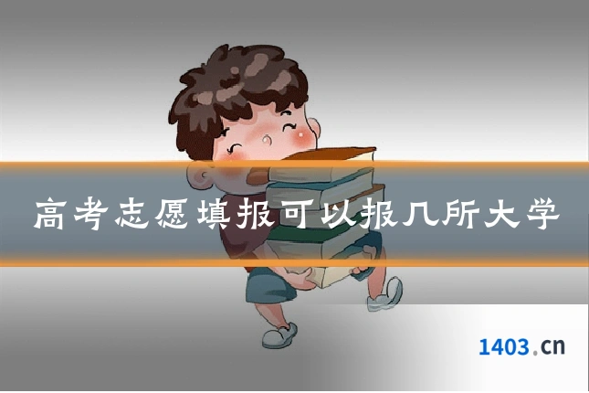 高考志愿填报可以报几所大学