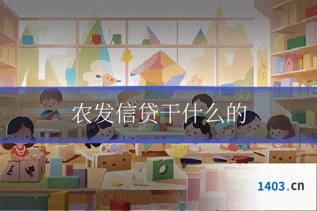 农发信贷干什么的