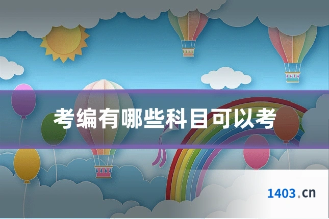 考编有哪些科目可以考