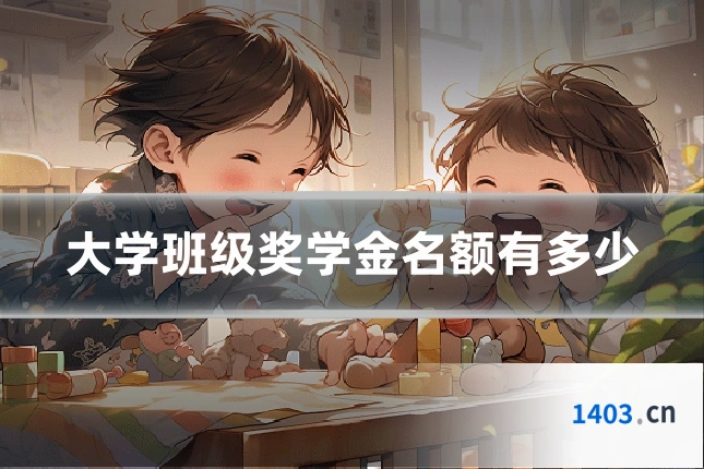 大学班级奖学金名额有多少