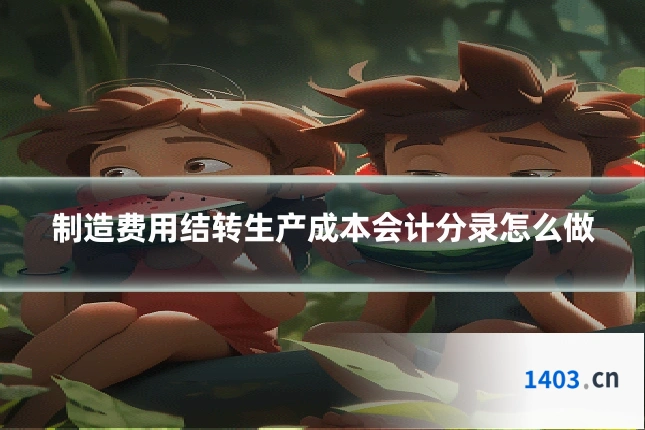 制造费用结转生产成本会计分录怎么做